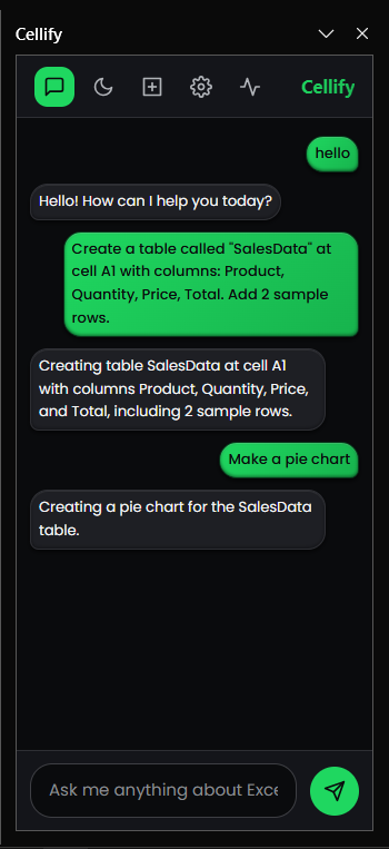 Cellify AI Assistant in Excel