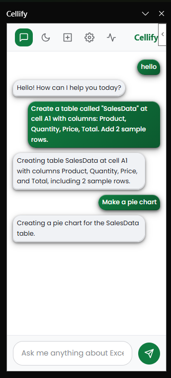 Cellify Chat Interface - Light Mode